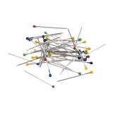 Set 35 bolduri cu cap din plastic Crisalida, lungime 27 mm, Multicolor