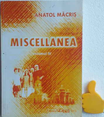 Miscellanea vol IV Anatol Macris foto