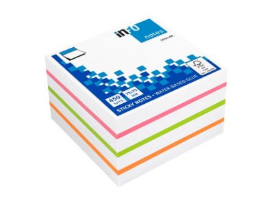 Cub notite adezive 75 x 75 mm 450 file Info Notes foto