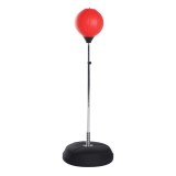 HOMCOM Sac de Box de Podea cu &Icirc;nălțime Reglabilă, Mănuși de Box și Bază Umplută, 43x43x126-144 cm, Roșu | Aosom Romania