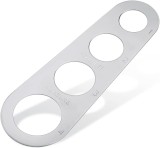 Instrument de masurare a pastelor cu 4 portii de servire Ds. stil distinctiv, otel inoxidabil, argintiu, 18 x 6 cm