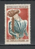 Franta.1965 500 ani moarte Ch.D&#039;Orleans:poet-Tapiserie XF.236, Nestampilat