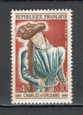 Franta.1965 500 ani moarte Ch. D&amp;#039;Orleans:poet-Tapiserie SF.477 foto