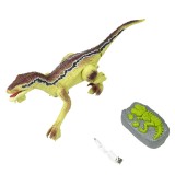 Jucarie Dinozaur SilverCloud Dyno1 cu Telecomanda, Sunete LED, Verde, 3 ani+
