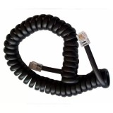 Cablu Telefonic RJ10 Spiralat 2.1m Negru Receptor Telefon OEM