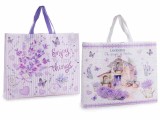 Cumpara ieftin Set 2 sacose cumparaturi material netesut Provensal cm49x12x56H, 21 L