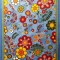 Traversa Flori, Albastru, Latime 100 cm, Diverse Lungimi, 820 gr/mp