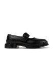 Camper pantofi de piele Pix femei, culoarea negru, cu toc plat, K201761-001