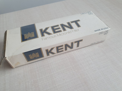 Cartus tigari Kent alb gol, original, de colectie foto