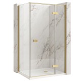 Cabina de dus Rea Atlas 100x100 Brush Gold
