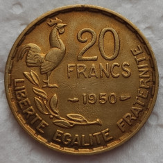 Moneda ISTORICA 20 FRANCI - FRANTA, anul 1950 *cod 482 A foto