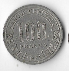 Moneda 100 francs 1972 - Camerun foto