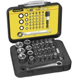 Stanley 1-13-907 - Set capete de insurubare si chei tubulare mixt 39 bucati
