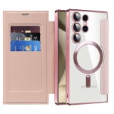 Husa Samsung Galaxy S24 Ultra Asteroid GSM SmartMag Book Case, roz