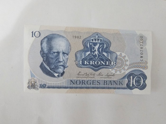 Norvegia 10 Kroner 1982 Noua