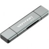 Cititor Card USB / USB-C / microUSB Vention, SD - microSD, Gri CCJH0