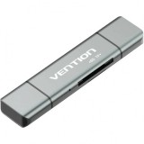 Cititor Card USB / USB-C / microUSB Vention, SD - microSD, Gri CCJH0