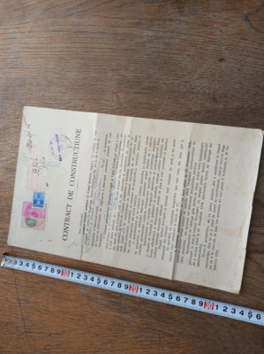 LEOPOLD SCHINDL SI CAROL SCHINDL, CONTRACT DE CONSTRUCTIE, SEMNAT DE CEI DOI ARHITECTI, 1934 foto