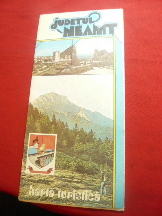 Ghid Turistic cu Harta Judetul Neamt 1983 Ed. Publiturism