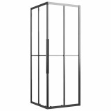 Cumpara ieftin Cabina de dus, negru, 80x80x180 cm, ESG semi-mata