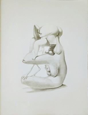 Jules PERAHIM - Compozitie Erotica 12, Heliogravura pe hartie Arches, 1972 foto