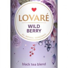 Tub de ceai Lovaré - Wild Berry: Amestec de ceai negru și fructe de pădure 80 g