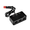 Priza auto tripla Automax 12V/ 24V DC , cu 3 iesiri DC 10A 120W, 3 iesiri USB 4.2A (1A + 2.1A + 1A()