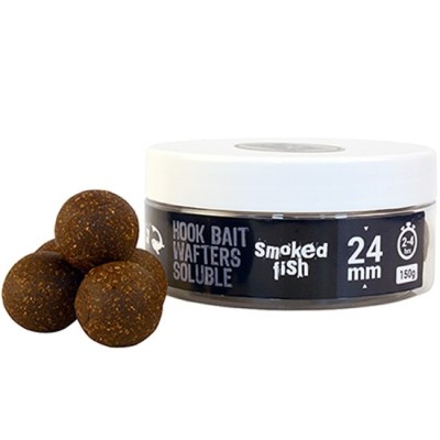 Wafters THE ONE Hook Bait Solubile, 24mm, Black - Smoked Fish foto