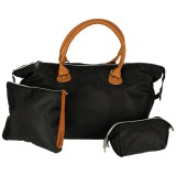 Set 3 piese, geanta de calatorie multifunctionala pentru carucior, set culoare negra, pentru mamici FAVLine Selection