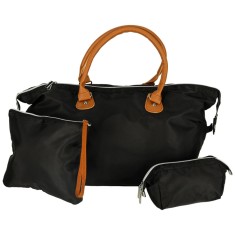 Set 3 piese, geanta de calatorie multifunctionala pentru carucior, set culoare negra, pentru mamici FAVLine Selection
