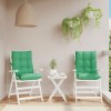 VidaXL Perne scaun cu spătar mic, 2 buc., verde, țesătură oxford 377686