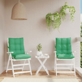 VidaXL Perne scaun cu spătar mic, 2 buc., verde, țesătură oxford