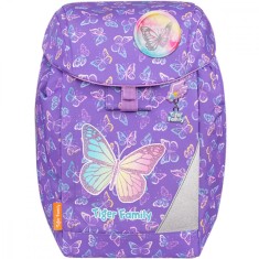 Ghiozdan neechipat Eggie, Tiger Family, motiv Butterflies &amp; Rainbows
