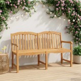 vidaXL Bancă din lemn sculptată manual cu flori natural 42030021