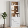 VidaXL Bibliotecă cu sertare &bdquo;ALTA&rdquo; alb 77x35x186,5 cm lemn masiv pin