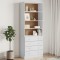 vidaXL Bibliotecă cu sertare &bdquo;ALTA&rdquo; alb 77x35x186,5 cm lemn masiv pin
