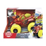 DICKIE MASINA DE TEREN FLAMING FIRE MONSTER CU LUMINI SUNETE SUSPENSII SI FUNCTIE ABUR 25CM SuperHeroes ToysZone