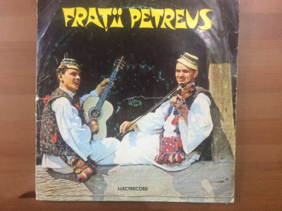 FRATII PETREUS disc vinyl 10&amp;quot; mijlociu EPD 1287 muzica populara folclor din oas foto