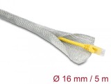 Plasa cu auto-inchidere pentru organizare cabluri 5mx16mm ecranare EMC, Delock 20993