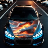 Cumpara ieftin Folie Capota Auto &bdquo;Hood Art&rdquo; rezistenta la exterior, marime L (180 x 130cm) &ndash; Cod: AVX-CAPOTA-024L