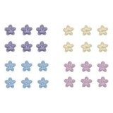 Autocolante de flori decorative multicolore 2cm - Set de 24 buc, CMCLASS