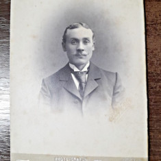 Fotografie pe carton, portret der barbat, 1900