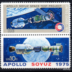 SUA 1975, Apollo, Soiuz, Cosmos, serie neuzata, MNH