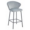 Scaun de bucatarie/bar, Artool, Gatta, catifea, otel, argintiu si negru, 43.5x36.5x90.5 cm GartenVIP DiyLine