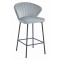 Scaun de bucatarie/bar, Artool, Gatta, catifea, otel, argintiu si negru, 43.5x36.5x90.5 cm GartenVIP DiyLine