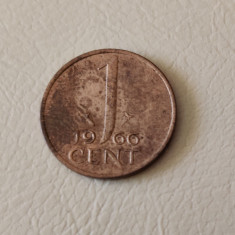 Olanda - 1 cent (1966) - Regina Juliana monedă s094