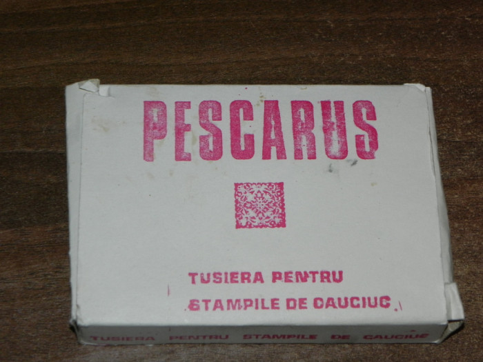 Tusiera Pescarus - pentru stampile de cauciuc in cutie nefolosita