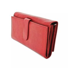 Portofel dama din piele naturala rosu, original Hassion A05 - Magrot 13941