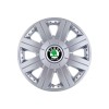 Set 4 capace roti Cosmos cromat R15, pentru gama auto Skoda, Autohelix MSA