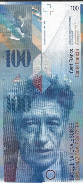 !!! ELVETIA - 100 FRANCI 2000 - P 72 e 2 - AUNC / sign.: Belser &amp; Gehrig / CEA DIN SCAN